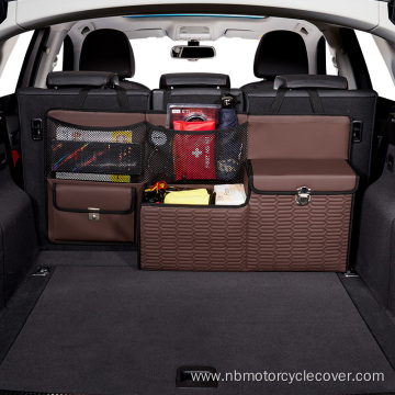 Big Capacity Foldable Leather Car Storage Organizer